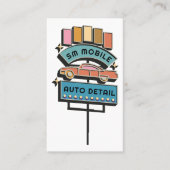 Auto Detail Auto Wassen Valeting Retro Visitekaartje (Voorkant)