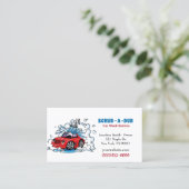 Auto Detail Car Wash Service Visitekaartje (Staand voorkant)