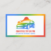 Auto Detail Kleurrijke Custom QR Visitekaartje (Voorkant)