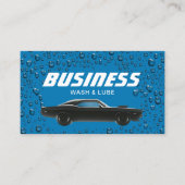 Auto Detail Professionele Auto Wassen & Lube Blauw Visitekaartje (Voorkant)