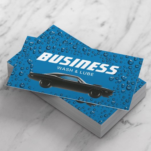 Auto Detail Professionele Auto Wassen & Lube Blauw Visitekaartje