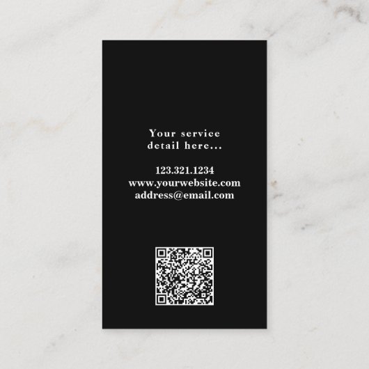 Auto Detail Professionele Automobiel QR Code Visitekaartje (Achterkant)