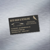 Auto-detail Reiniging Goud Magnetisch Visitekaartje (Voorbeeld)
