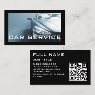 Auto Detail Schoonmaken Wash Service QR-code Visitekaartje