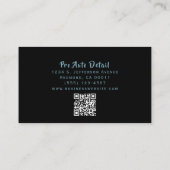 Auto Detail Schoonmakende Dienst QR Code Visitekaartje (Achterkant)