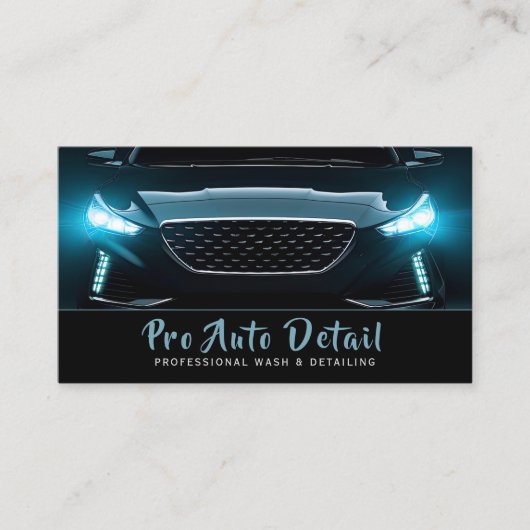 Auto Detail Schoonmakende Dienst QR Code Visitekaartje (Voorkant)