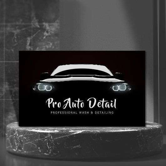 Auto Detail-wasservice voor auto's Visitekaartje