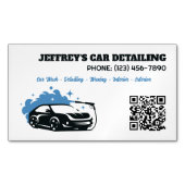 Auto Detailer Aangepaste QR Magnetisch Visitekaartje (Voorkant)