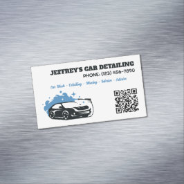 Auto Detailer Aangepaste QR Magnetisch Visitekaartje