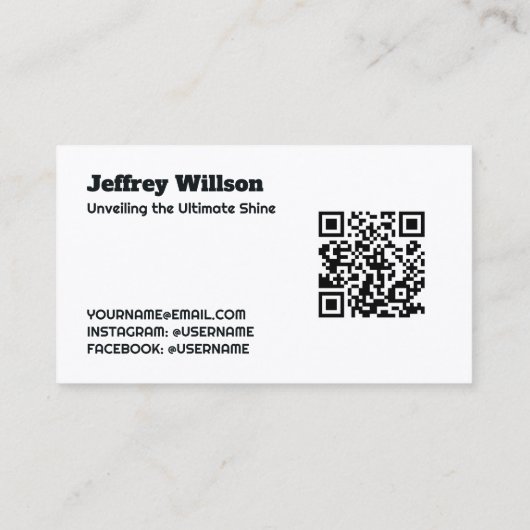 Auto Detailer Aangepaste QR Visitekaartje (Achterkant)