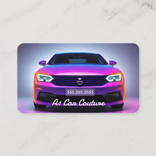 🔝 Auto Detailer Aangepaste QR Visitekaartje (Voorkant)