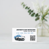 Auto Detailer Aangepaste QR Visitekaartje (Staand voorkant)