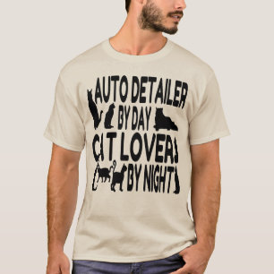 Auto Detailer Cat Lover T-shirt