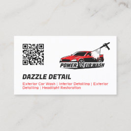 Auto Detailer Custom Logo Zwart & Rood Visitekaartje