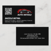 Auto Detailer Custom Logo Zwart Visitekaartje (Voorkant / Achterkant)