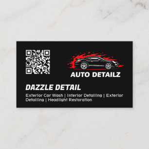 Auto Detailer Custom Logo Zwart Visitekaartje