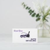 Auto Detailer Custom QR Premium Visitekaartje (Staand voorkant)