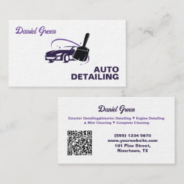 Auto Detailer Custom QR Premium Visitekaartje