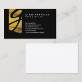 Auto Detailer Gele Auto Monogram Automobiel Visitekaartje (Voorkant / Achterkant)