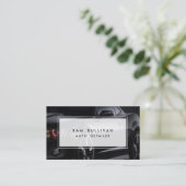 Auto Detailer Glanzend Zwart Autoprofiel Automobie Visitekaartje (Staand voorkant)