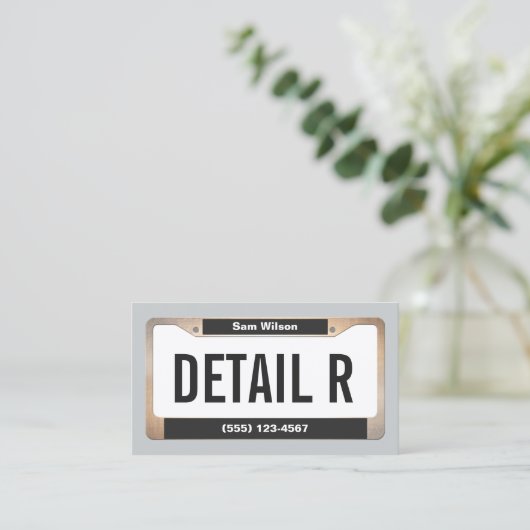 Auto Detailer Goud Gelicentieerd Bord Detailing Visitekaartje (Staand voorkant)