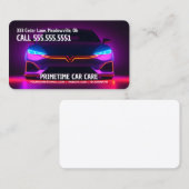 Auto Detailer Neon Visitekaartje (Voorkant / Achterkant)