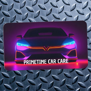 🏎️ Auto Detailer Neon Visitekaartje