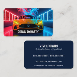 🚗 Auto Detailer Neon Visitekaartje