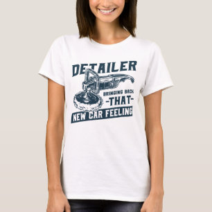 Auto-detailhandelaar met automatische informatie o t-shirt