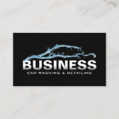 Auto Detailing 3D Water Car Wash Automotive Visitekaartje (Voorkant)
