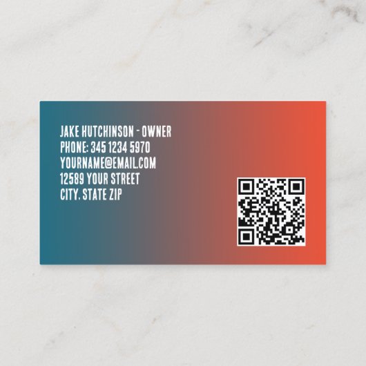 Auto Detailing Aangepaste QR Visitekaartje (Achterkant)