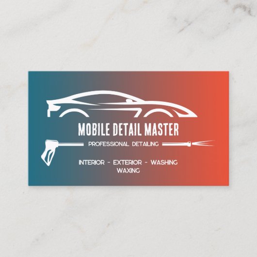 Auto Detailing Aangepaste QR Visitekaartje (Voorkant)