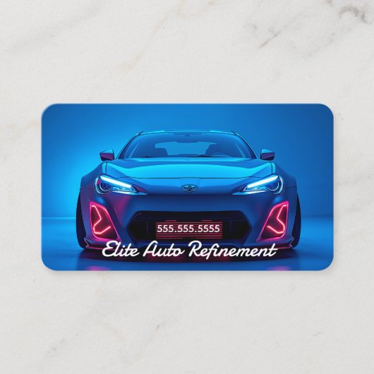 🚿 Auto Detailing Aangepaste QR Visitekaartje (Voorkant)