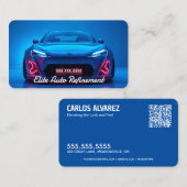 🚿 Auto Detailing Aangepaste QR Visitekaartje (Voorkant / Achterkant)