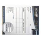 Auto Detailing Auto Cleaning Services Factuurformu Notitieblok (Voorkant)
