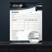 Auto Detailing Auto Cleaning Services Factuurformu Notitieblok