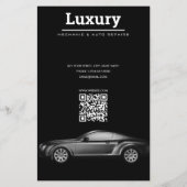 Auto Detailing Auto Reinigen Reparatie Waslijst Flyer (Achterkant)