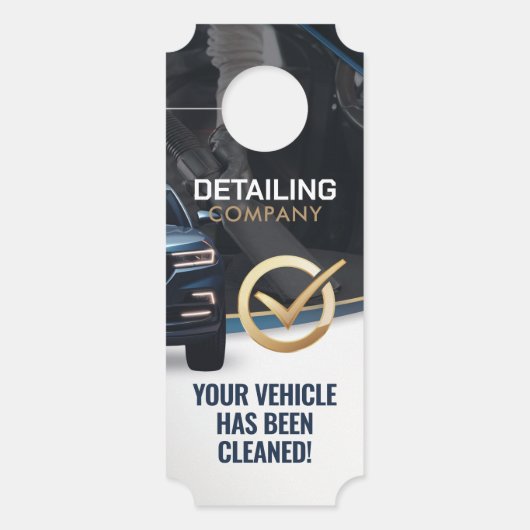 Auto Detailing Auto Reiniging Services Window Hang Deurhanger (Voorkant)