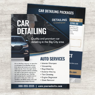Auto Detailing Auto Schoonmaak Service Flyer Sjabl