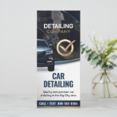 Auto Detailing Auto Schoonmaak Services prijslijst Menu (Staand voorkant)