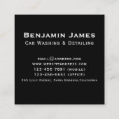 Auto Detailing Auto Wash Vierkante Visitekaartje (Achterkant)