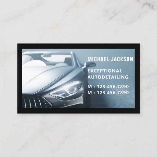 Auto Detailing Auto Wassen Automobiel Modern Visitekaartje (Voorkant)