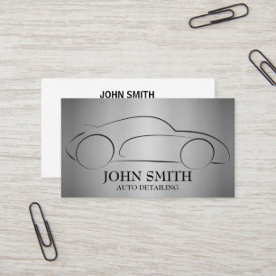 Auto Detailing Auto Wassen Automotive Zwart Visitekaartje