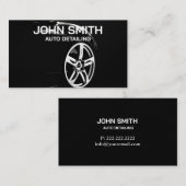 Auto Detailing Auto Wassen Automotive Zwart Visitekaartje (Voorkant / Achterkant)