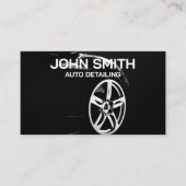 Auto Detailing Auto Wassen Automotive Zwart Visitekaartje (Voorkant)