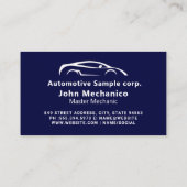 Auto Detailing Auto Wassen Elegant Donker Visiteka Visitekaartje (Achterkant)