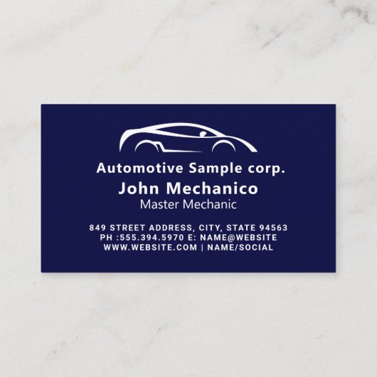 Auto Detailing Auto Wassen Elegant Donker Visiteka Visitekaartje (Achterkant)