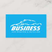 Auto Detailing Auto Water Outline Blue Automotive Visitekaartje (Voorkant)