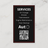 Auto Detailing Automotive Car Repair Red & black Visitekaartje (Achterkant)