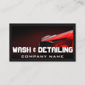 Auto Detailing Automotive Car Wash Clean QR-code Visitekaartje (Voorkant)